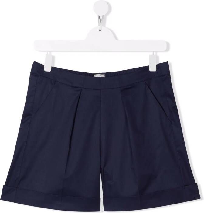 Il Gufo Geplooide shorts Blauw