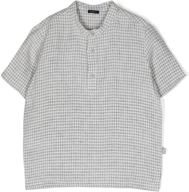 Il Gufo Geruit shirt Grijs