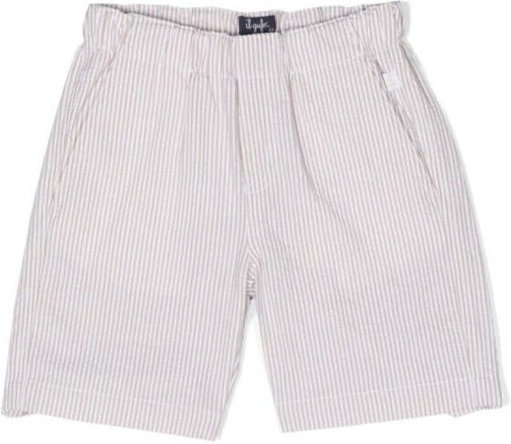 Il Gufo Gestreepte shorts Beige