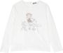 Il Gufo Top met grafische print Wit - Thumbnail 1