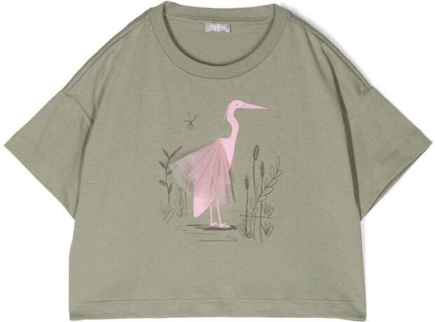 Il Gufo T-shirt met print Groen