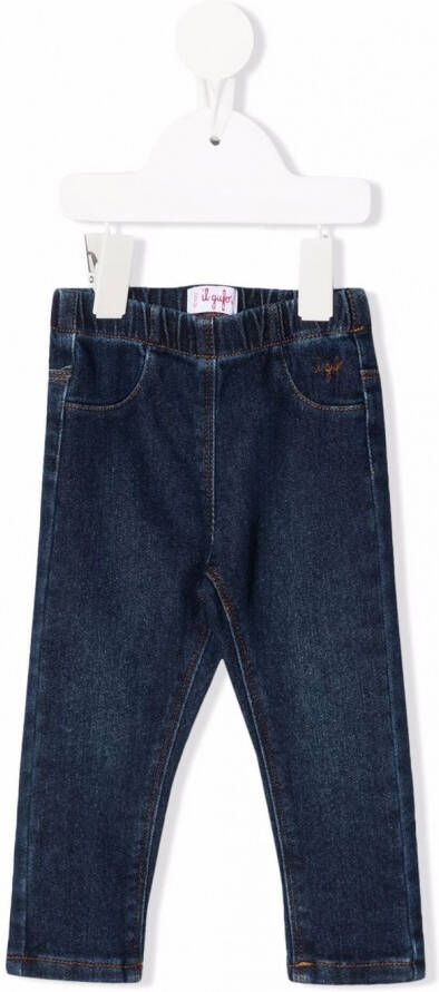 Il Gufo Jeans met elastische taille Blauw