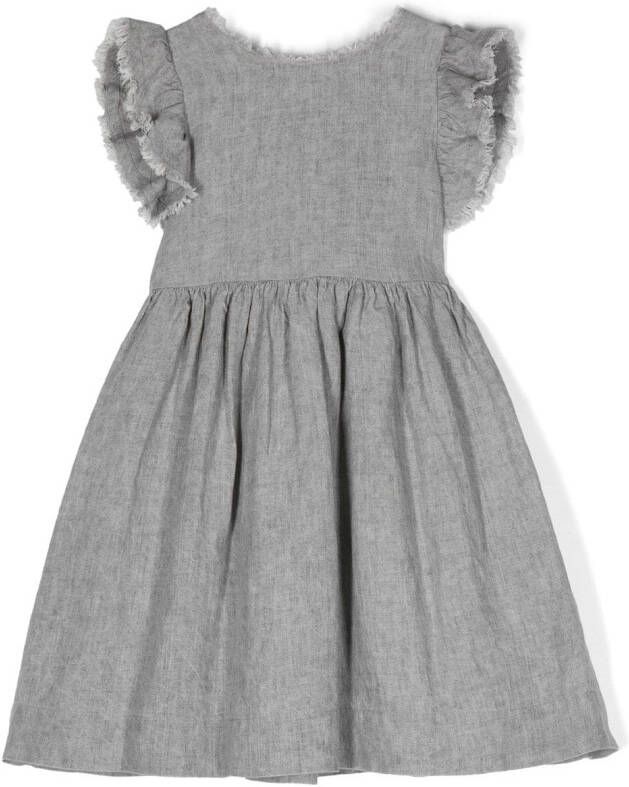 Il Gufo Jurk met strikdetail Grijs