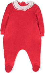 Il Gufo Pyjama met kanten kraag Rood