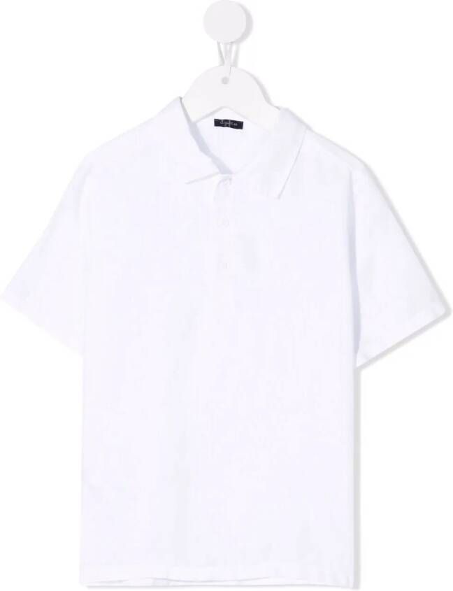 Il Gufo Linnen poloshirt Wit