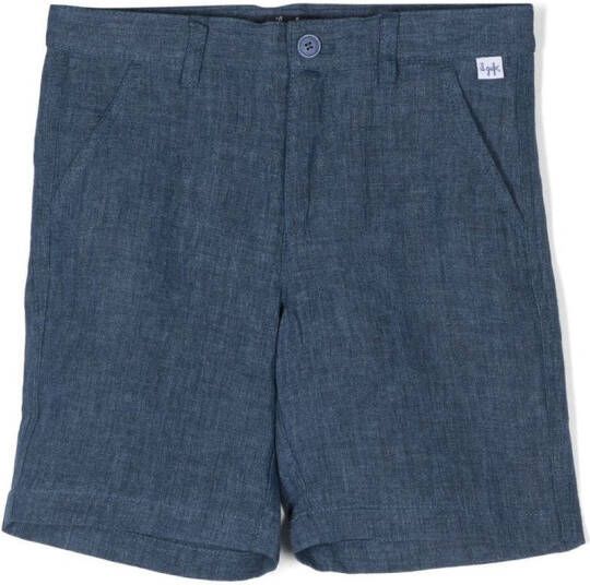Il Gufo Linnen shorts Blauw