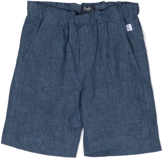 Il Gufo Linnen shorts Blauw