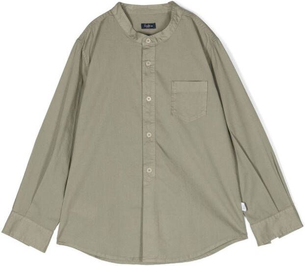 Il Gufo Overhemd met zak Groen