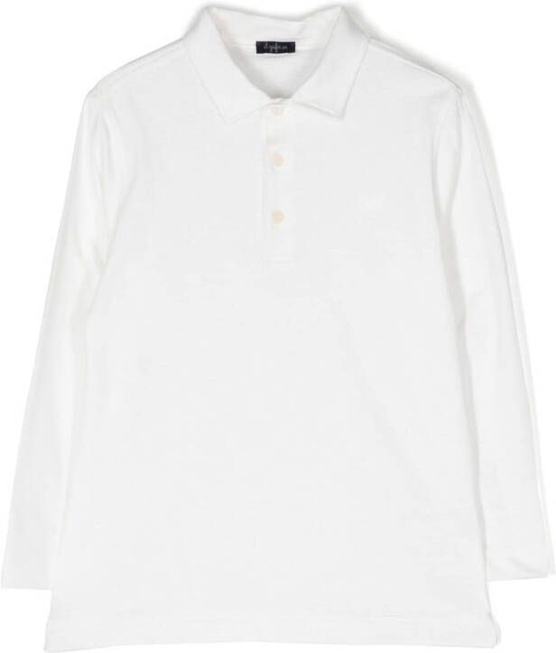 Il Gufo Poloshirt met geborduurd logo Wit