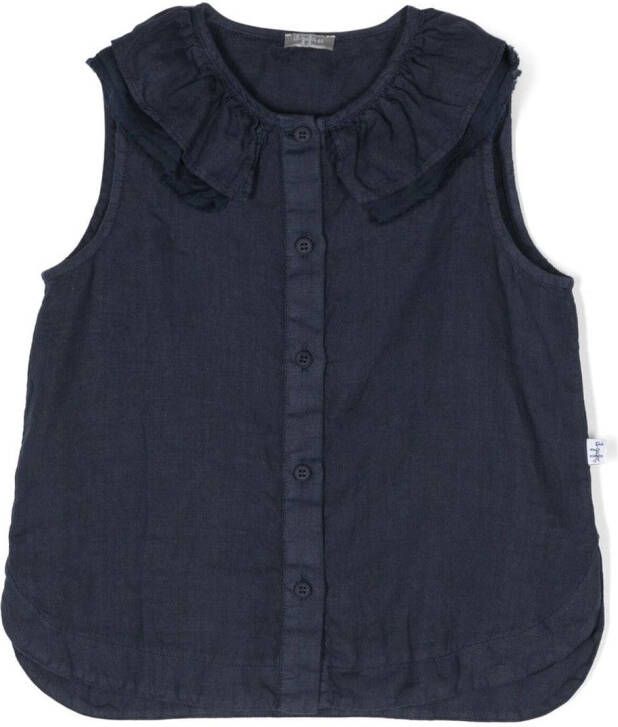 Il Gufo Mouwloze top Blauw