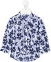 Il Gufo Shirt met bloe print Wit - Thumbnail 1