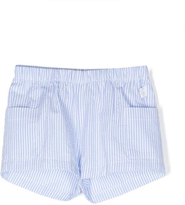 Il Gufo Shorts met streep Blauw