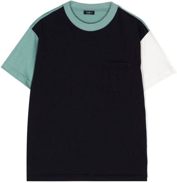 Il Gufo T-shirt met colourblocking Zwart
