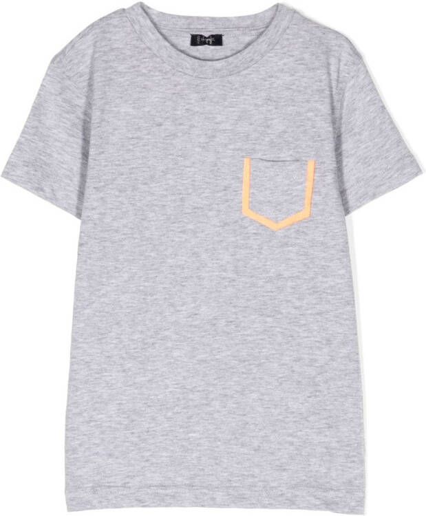 Il Gufo T-shirt met contrasterende afwerking Grijs
