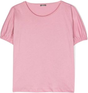 Il Gufo T-shirt met elastische cuffs Roze