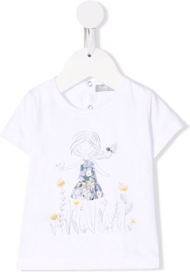 Il Gufo T-shirt met print Wit