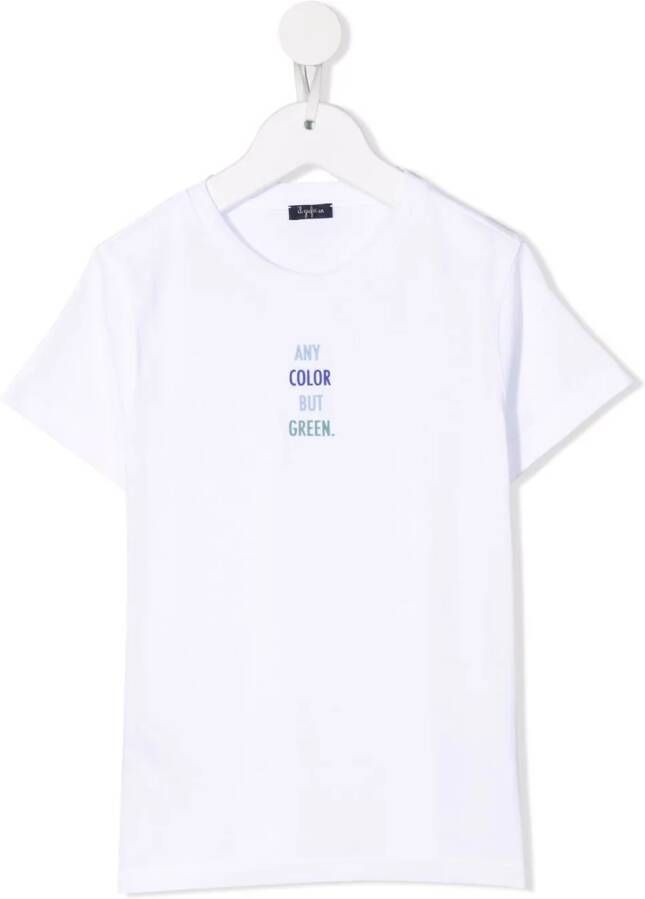 Il Gufo T-shirt met tekst Wit