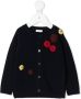 Il Gufo Vest met geborduurde bloe Blauw - Thumbnail 1