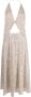 In The Mood For Love Midi-jurk verfraaid met pailletten Beige - Thumbnail 1