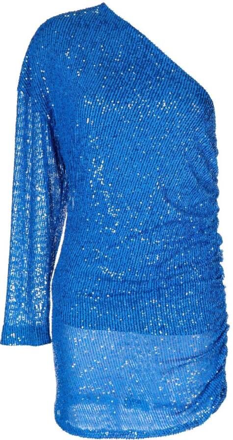 In The Mood For Love Mini-jurk verfraaid met pailletten Blauw