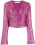 In The Mood For Love Blouse verfraaid met pailletten Roze - Thumbnail 1