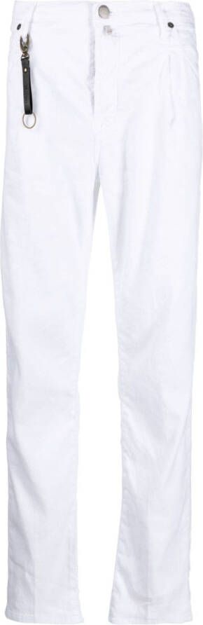 Incotex Broek met toelopende pijpen Wit