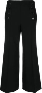 Incotex buttoned wide-leg trousers Zwart