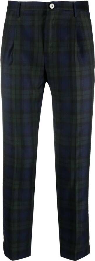 Incotex Geruite broek Blauw