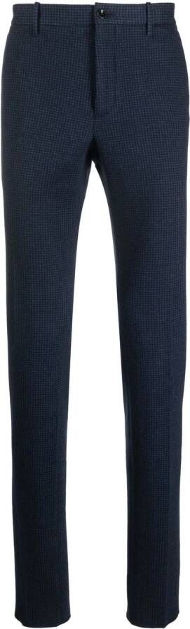 Incotex Geruite broek Blauw
