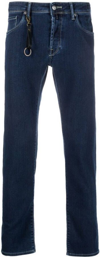 Incotex Jeans met logopatch Blauw
