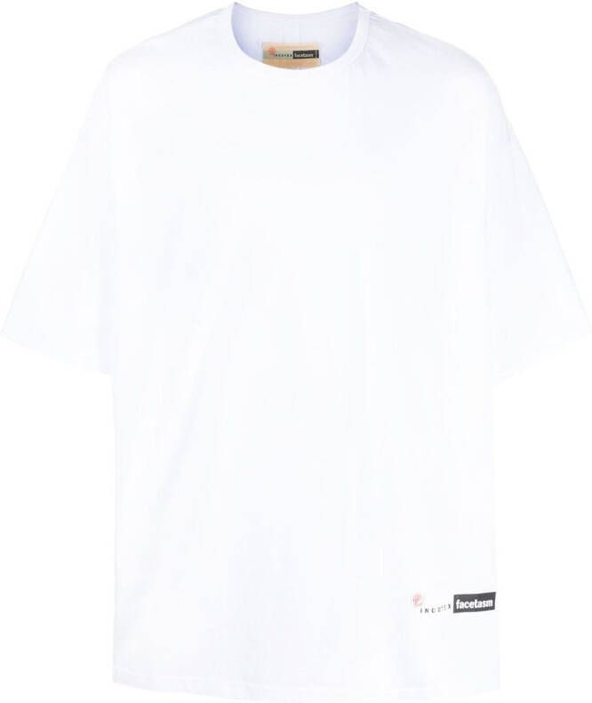 Incotex T-shirt met logopatch Wit