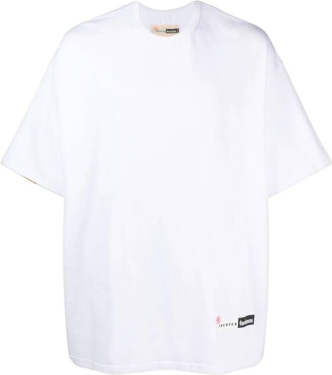 Incotex T-shirt met logoprint Wit