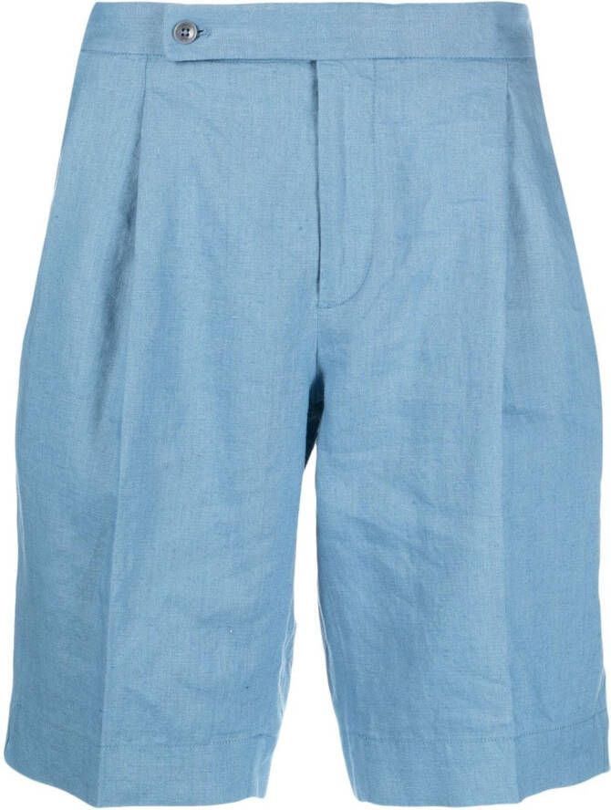 Incotex Geplooide bermuda shorts Blauw