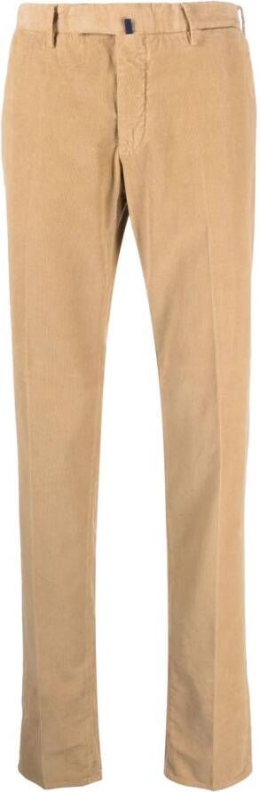 Incotex Ribfluwelen broek Beige