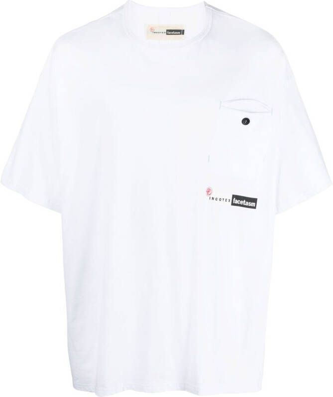 Incotex T-shirt met logoprint Wit