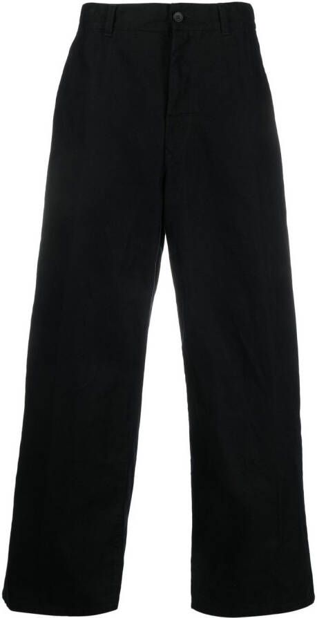 INCOTEX RED X FACETASM Chino met wijde pijpen Zwart
