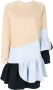 Ioana Ciolacu colour-block frill dress Beige - Thumbnail 1