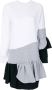 Ioana Ciolacu colour-block frill dress Wit - Thumbnail 1