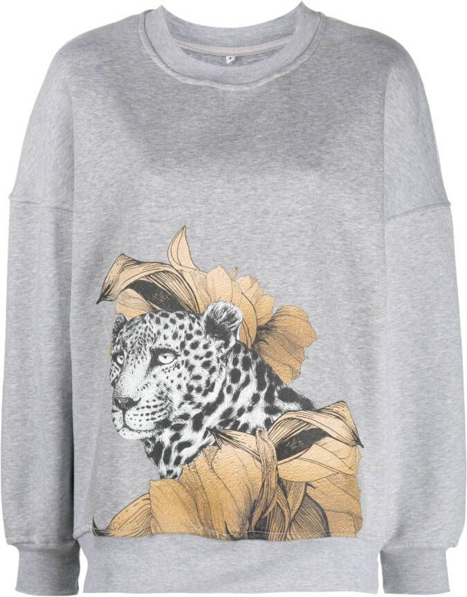 Ioana Ciolacu Sweater met grafische print Grijs