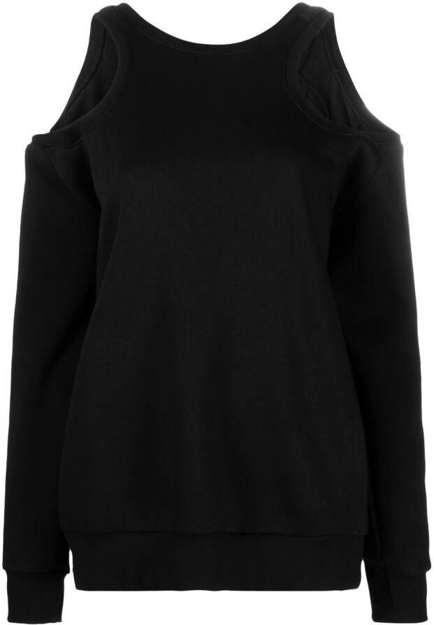 Ioana Ciolacu Sweater met open rug Zwart