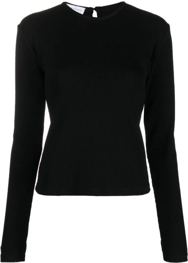 Ioana Ciolacu Sweater met open rug Zwart