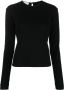 Ioana Ciolacu Sweater met open rug Zwart - Thumbnail 1