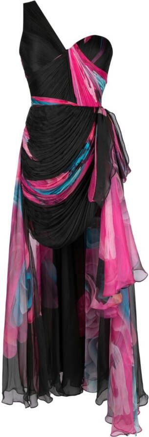 Iris Serban Asymmetrische avondjurk Zwart