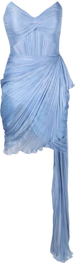 Iris Serban Strapless jurk Blauw
