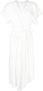 IRO Midi-jurk met gewikkelde voorkant Wit