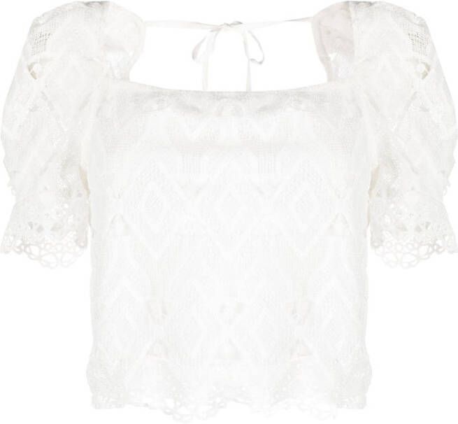 IRO Broderie anglaise top Wit
