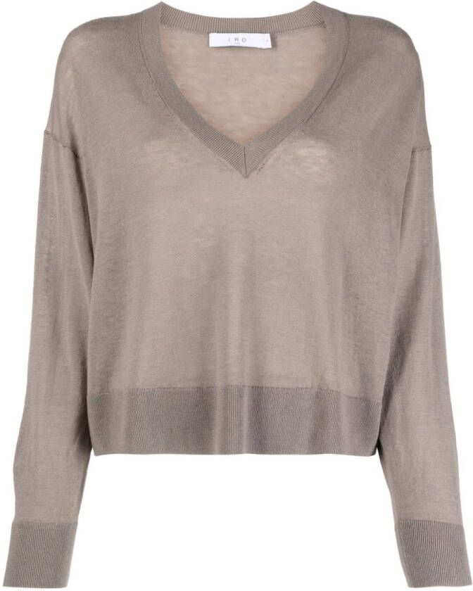 IRO Fijngebreide trui Grijs