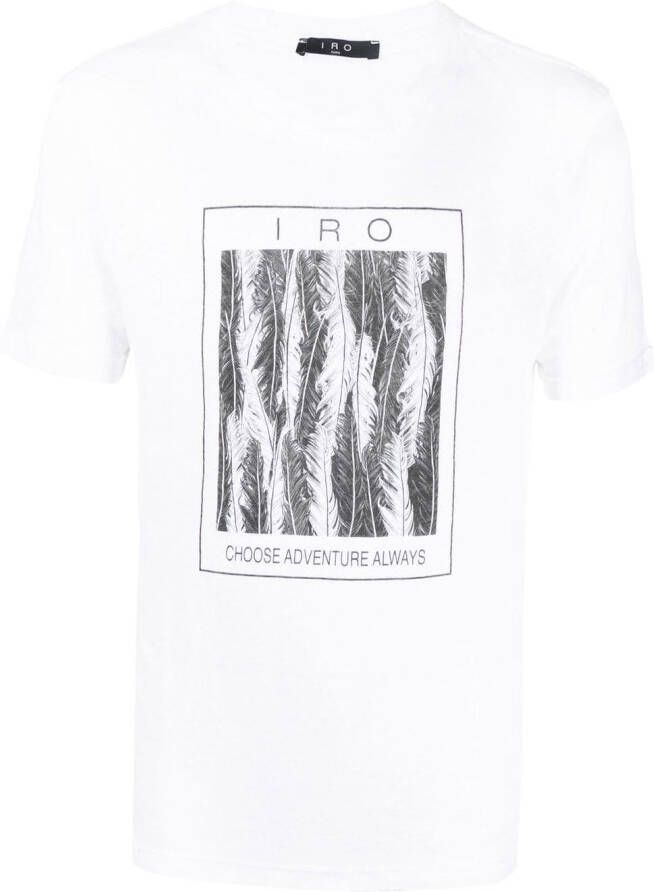 IRO T-shirt met grafische print Wit
