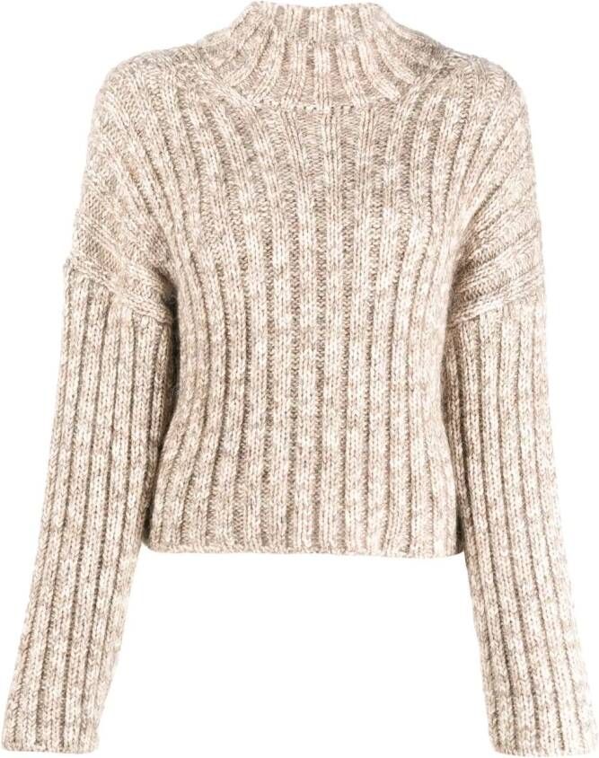 IRO Grofgebreide trui Beige