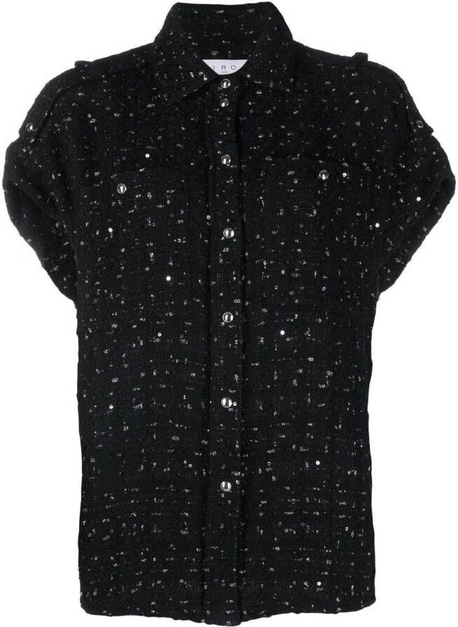 IRO Metallic blouse Zwart